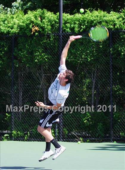 Thumbnail 1 in NYSPHSAA Boys Tennis Championships (Round 1) photogallery.