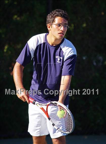 Thumbnail 1 in NYSPHSAA Boys Tennis Championships (Round 1) photogallery.