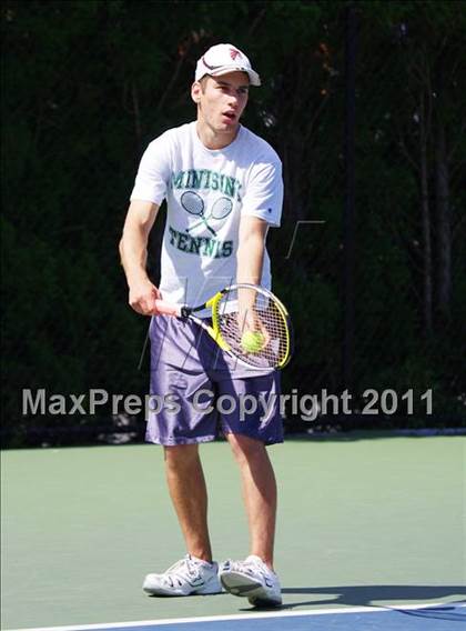 Thumbnail 2 in NYSPHSAA Boys Tennis Championships (Round 1) photogallery.