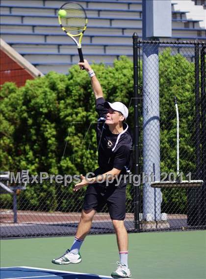 Thumbnail 1 in NYSPHSAA Boys Tennis Championships (Round 1) photogallery.