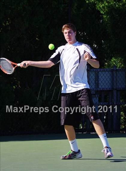 Thumbnail 2 in NYSPHSAA Boys Tennis Championships (Round 1) photogallery.