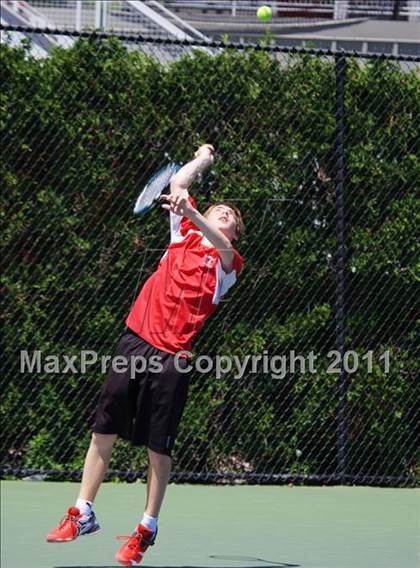 Thumbnail 3 in NYSPHSAA Boys Tennis Championships (Round 1) photogallery.