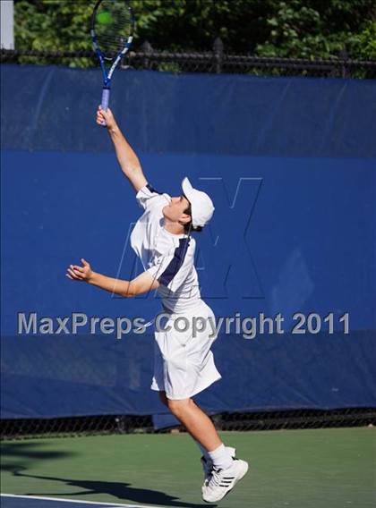 Thumbnail 2 in NYSPHSAA Boys Tennis Championships (Round 1) photogallery.