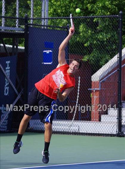 Thumbnail 2 in NYSPHSAA Boys Tennis Championships (Round 1) photogallery.
