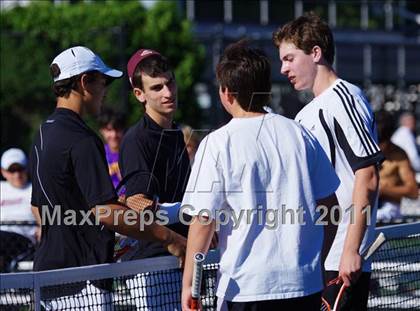 Thumbnail 2 in NYSPHSAA Boys Tennis Championships (Round 1) photogallery.