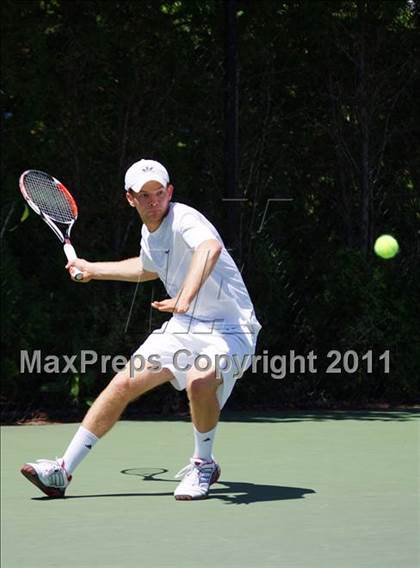 Thumbnail 2 in NYSPHSAA Boys Tennis Championships (Round 1) photogallery.