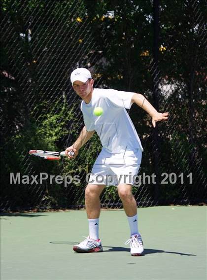 Thumbnail 2 in NYSPHSAA Boys Tennis Championships (Round 1) photogallery.