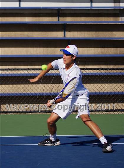 Thumbnail 1 in NYSPHSAA Boys Tennis Championships (Round 1) photogallery.