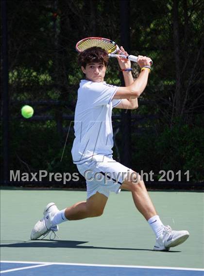 Thumbnail 2 in NYSPHSAA Boys Tennis Championships (Round 1) photogallery.