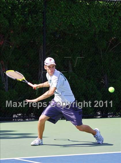 Thumbnail 3 in NYSPHSAA Boys Tennis Championships (Round 1) photogallery.