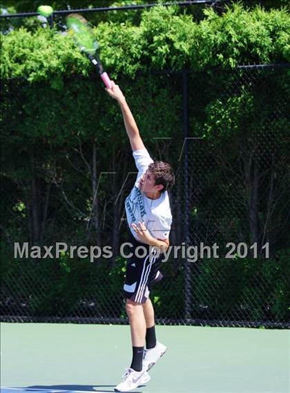 Thumbnail 3 in NYSPHSAA Boys Tennis Championships (Round 1) photogallery.