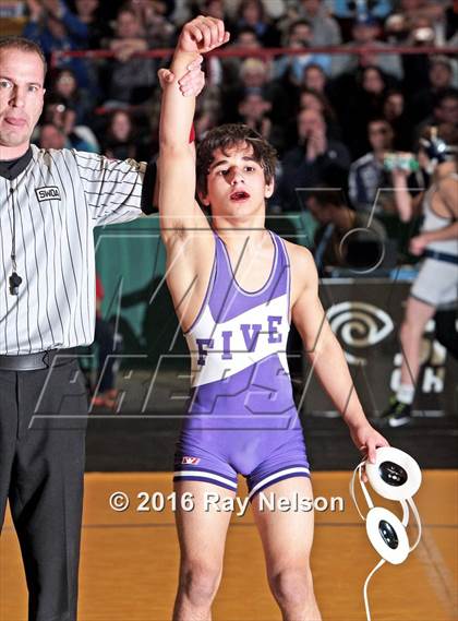 Thumbnail 1 in NYSPHSAA Championships (Division 1 Finals 99-138 LBS) photogallery.