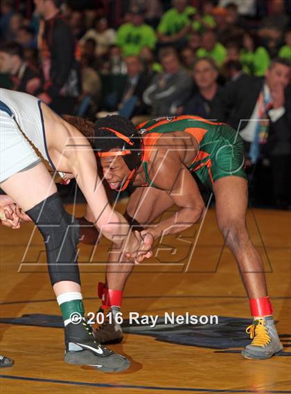 Thumbnail 1 in NYSPHSAA Championships (Division 1 Finals 99-138 LBS) photogallery.