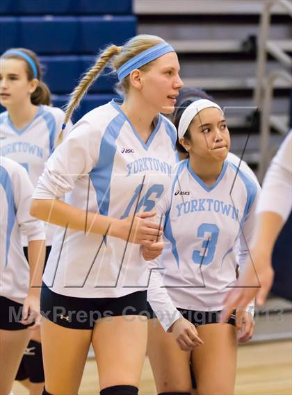 Thumbnail 1 in Yorktown vs Washington-Lee Freshman (Jr. Volleyball Brawl II Final) photogallery.