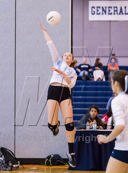 Thumbnail 2 in Yorktown vs Washington-Lee Freshman (Jr. Volleyball Brawl II Final) photogallery.