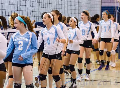 Thumbnail 1 in Yorktown vs Washington-Lee Freshman (Jr. Volleyball Brawl II Final) photogallery.