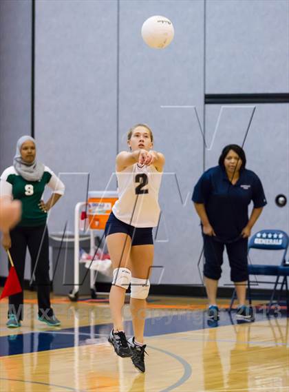 Thumbnail 3 in Yorktown vs Washington-Lee Freshman (Jr. Volleyball Brawl II Final) photogallery.