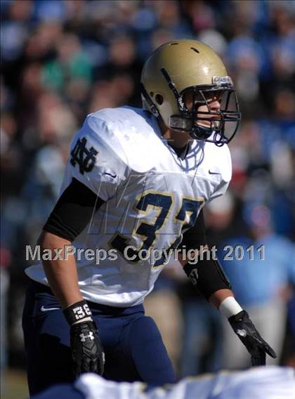 Thumbnail 1 in Notre Dame vs. Mater Dei (IHSA Class 4A Playoffs) photogallery.