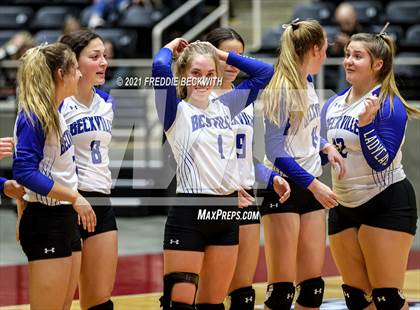 Thumbnail 1 in Beckville vs. Crawford (UIL Volleyball 2A Semi-Finals)  photogallery.
