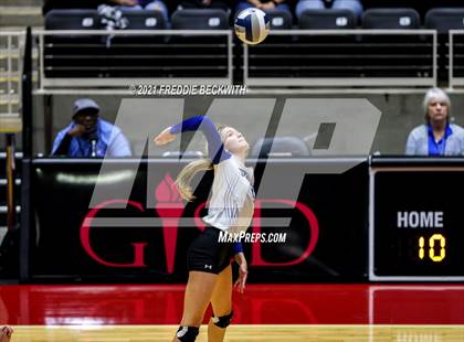 Thumbnail 2 in Beckville vs. Crawford (UIL Volleyball 2A Semi-Finals)  photogallery.
