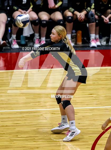 Thumbnail 1 in Beckville vs. Crawford (UIL Volleyball 2A Semi-Finals)  photogallery.