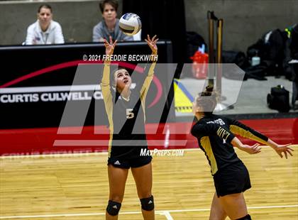 Thumbnail 2 in Beckville vs. Crawford (UIL Volleyball 2A Semi-Finals)  photogallery.