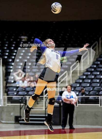 Thumbnail 2 in Beckville vs. Crawford (UIL Volleyball 2A Semi-Finals)  photogallery.