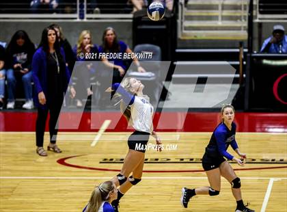 Thumbnail 2 in Beckville vs. Crawford (UIL Volleyball 2A Semi-Finals)  photogallery.