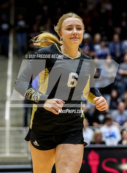 Thumbnail 2 in Beckville vs. Crawford (UIL Volleyball 2A Semi-Finals)  photogallery.