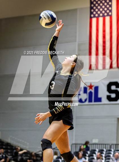 Thumbnail 2 in Beckville vs. Crawford (UIL Volleyball 2A Semi-Finals)  photogallery.