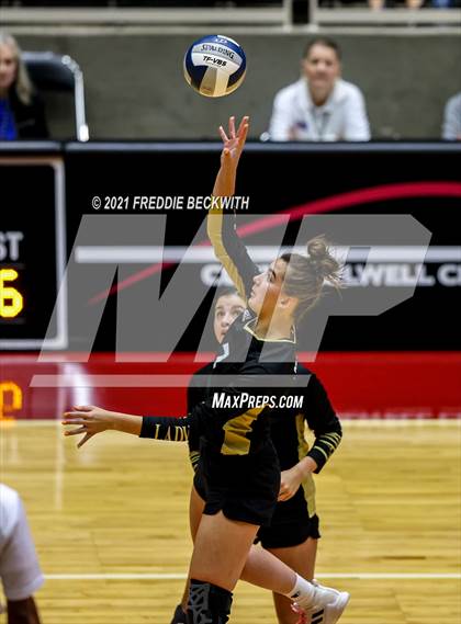 Thumbnail 3 in Beckville vs. Crawford (UIL Volleyball 2A Semi-Finals)  photogallery.