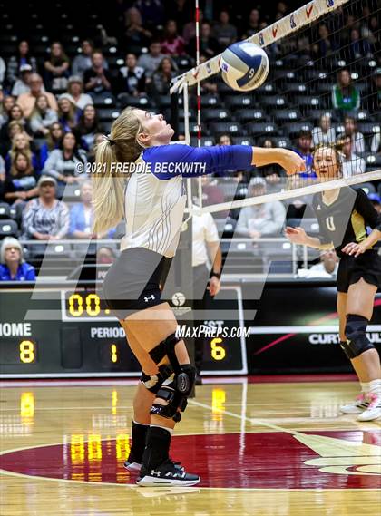 Thumbnail 1 in Beckville vs. Crawford (UIL Volleyball 2A Semi-Finals)  photogallery.