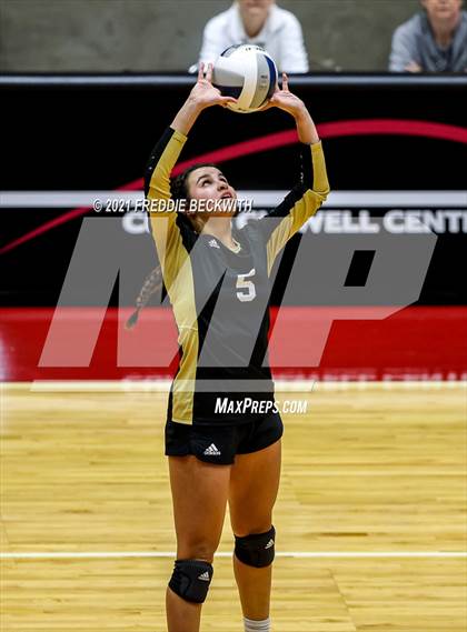 Thumbnail 3 in Beckville vs. Crawford (UIL Volleyball 2A Semi-Finals)  photogallery.