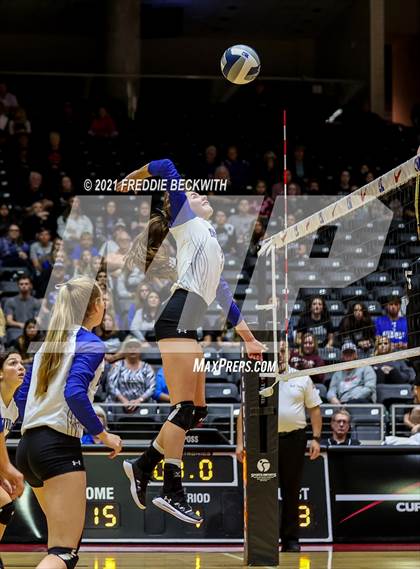 Thumbnail 1 in Beckville vs. Crawford (UIL Volleyball 2A Semi-Finals)  photogallery.