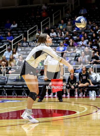 Thumbnail 1 in Beckville vs. Crawford (UIL Volleyball 2A Semi-Finals)  photogallery.