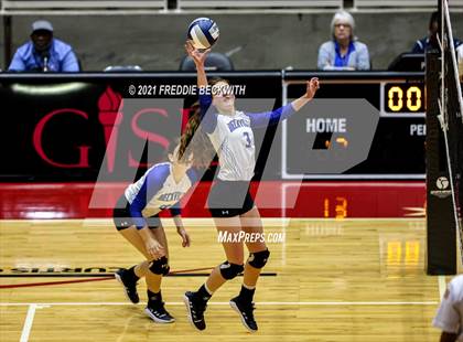 Thumbnail 2 in Beckville vs. Crawford (UIL Volleyball 2A Semi-Finals)  photogallery.
