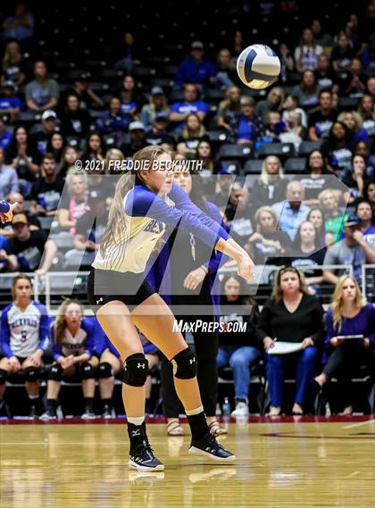 Thumbnail 1 in Beckville vs. Crawford (UIL Volleyball 2A Semi-Finals)  photogallery.