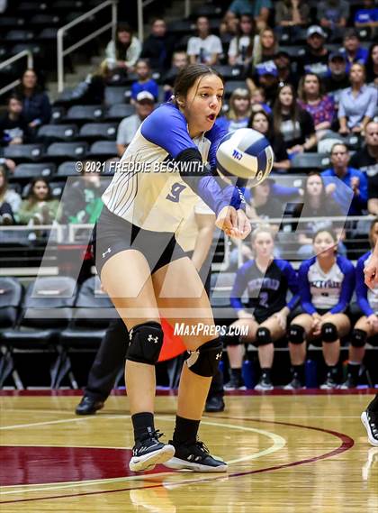 Thumbnail 1 in Beckville vs. Crawford (UIL Volleyball 2A Semi-Finals)  photogallery.