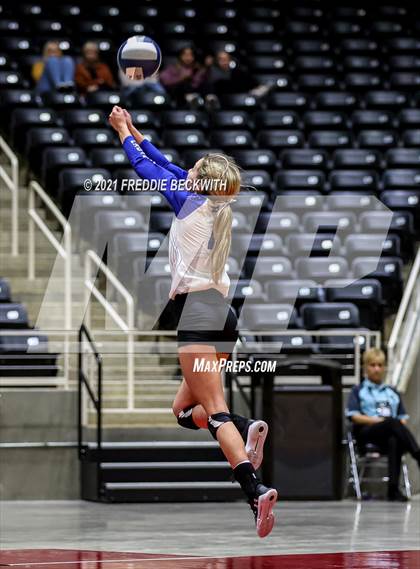 Thumbnail 3 in Beckville vs. Crawford (UIL Volleyball 2A Semi-Finals)  photogallery.