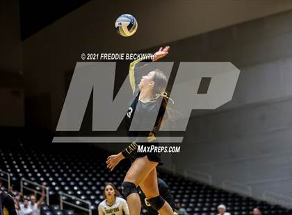 Thumbnail 2 in Beckville vs. Crawford (UIL Volleyball 2A Semi-Finals)  photogallery.