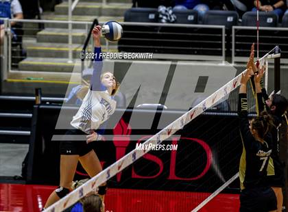 Thumbnail 2 in Beckville vs. Crawford (UIL Volleyball 2A Semi-Finals)  photogallery.