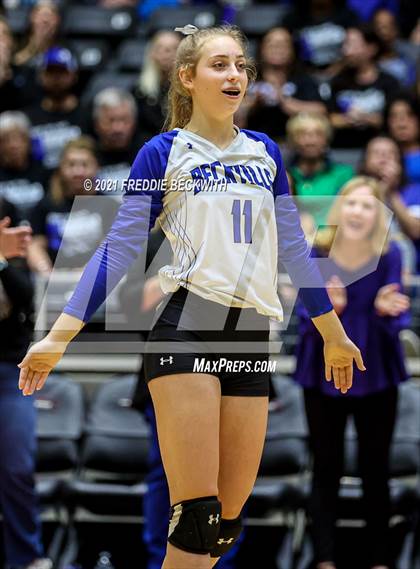 Thumbnail 2 in Beckville vs. Crawford (UIL Volleyball 2A Semi-Finals)  photogallery.
