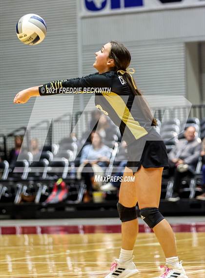 Thumbnail 2 in Beckville vs. Crawford (UIL Volleyball 2A Semi-Finals)  photogallery.