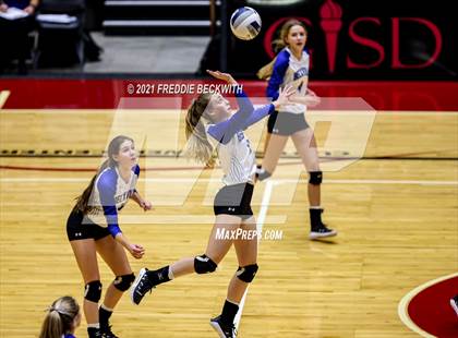 Thumbnail 1 in Beckville vs. Crawford (UIL Volleyball 2A Semi-Finals)  photogallery.