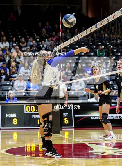 Thumbnail 2 in Beckville vs. Crawford (UIL Volleyball 2A Semi-Finals)  photogallery.