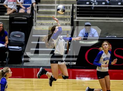 Thumbnail 1 in Beckville vs. Crawford (UIL Volleyball 2A Semi-Finals)  photogallery.