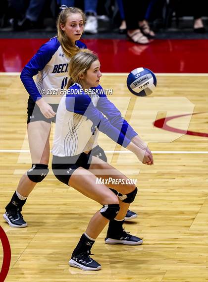 Thumbnail 2 in Beckville vs. Crawford (UIL Volleyball 2A Semi-Finals)  photogallery.