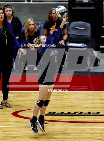 Thumbnail 1 in Beckville vs. Crawford (UIL Volleyball 2A Semi-Finals)  photogallery.