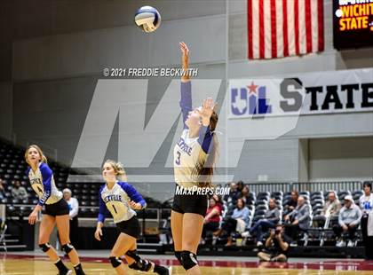 Thumbnail 2 in Beckville vs. Crawford (UIL Volleyball 2A Semi-Finals)  photogallery.