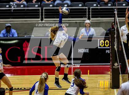 Thumbnail 2 in Beckville vs. Crawford (UIL Volleyball 2A Semi-Finals)  photogallery.